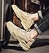 Men's All-Season Sports Shoes | Non-Slip, Wear-Resistant, Breathable, Autumn Casual Fashion Shoes with Upper, Rubber Sole, and Fabric (Khaki 1,7.5)
