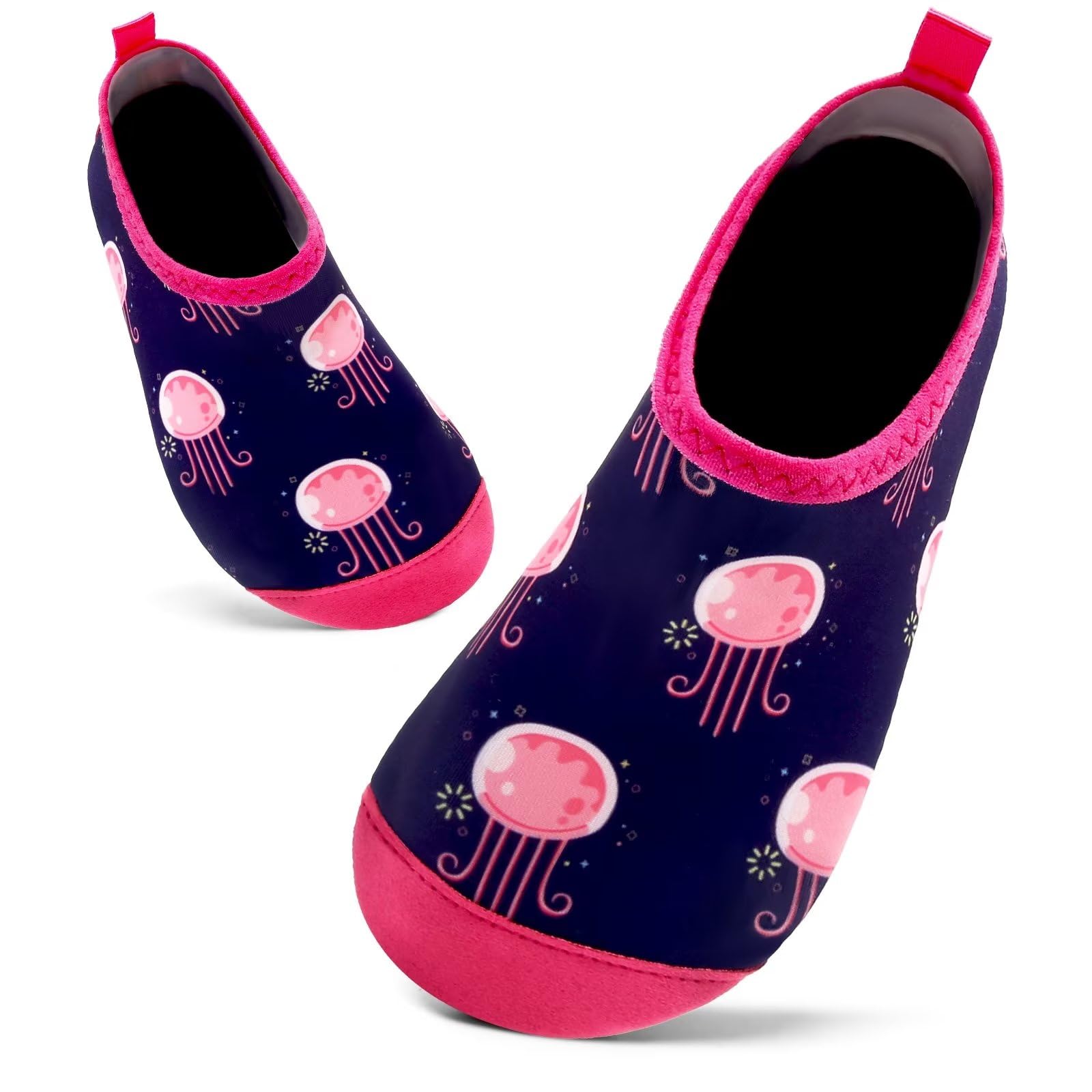 Mabove Badeschuhe Kinder Schwimmschuhe Wasserschuhe Schnell Trocknend Strandschuhe Aquaschuhe für Jungen Mädchen Baby Beach Pool(Quallen,1/2 UK Child,16/17 EU)
