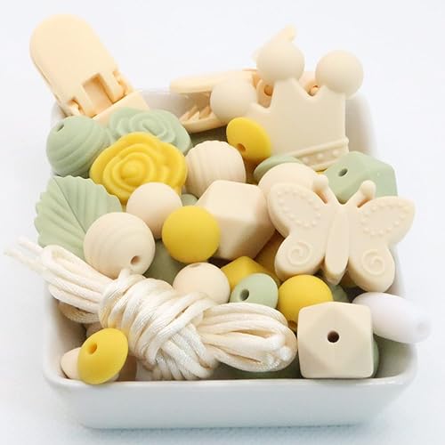 Miniatura 6 de Blue Rabbit Co Cuentas de silicona para hacer llaveros, collares, pulseras, cuentas mixtas a granel y surtidos de cuentas, cuentas de silicona