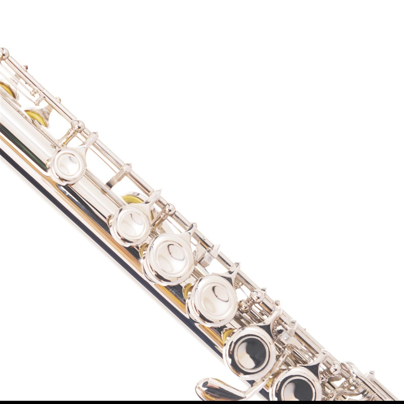 Classic Flûte Traversière Flûte Instrument 16 Trous Trou Fermé Maillechort Flûte Instrument Clé C Examen Débutant Majeur(Silver)
