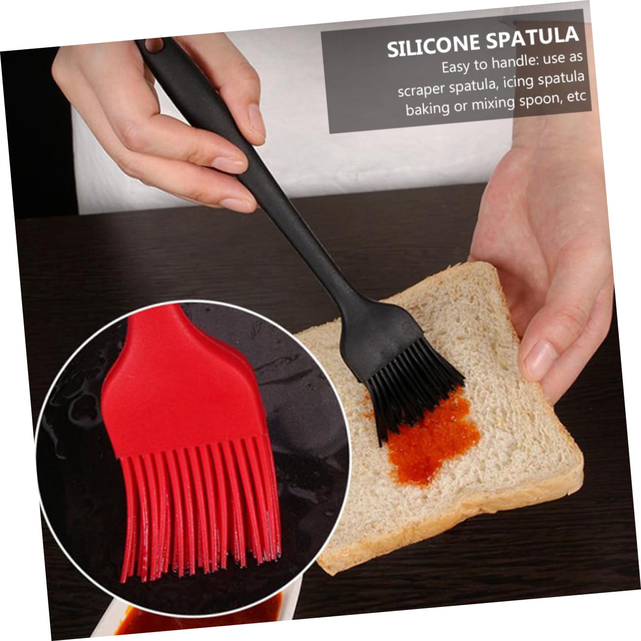 COLLBATH Espátula Pasteleria Utensilios De Cocina Silicona Flexible Antiadherente Resistente Al Calor