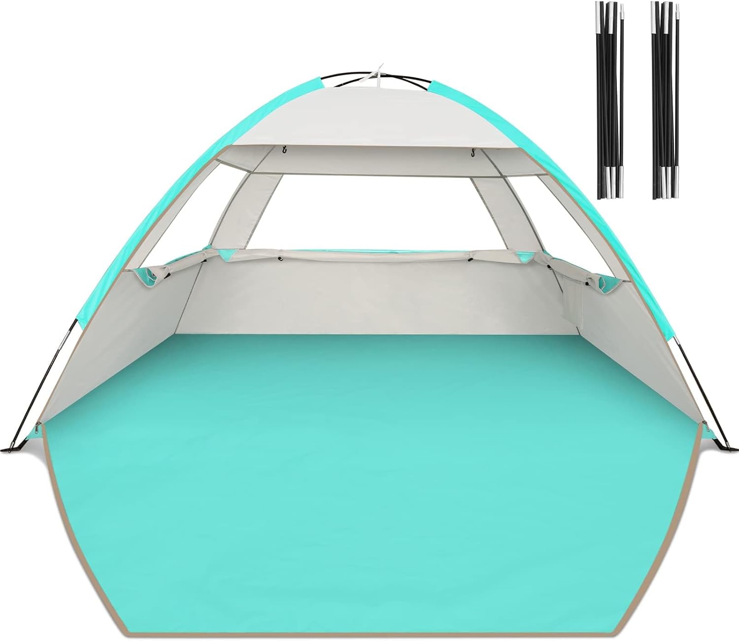 Venustas Beach Tent Sun Shelter for 3/4 Person with Aluminum Rod Tent Pole Replacement Accessories