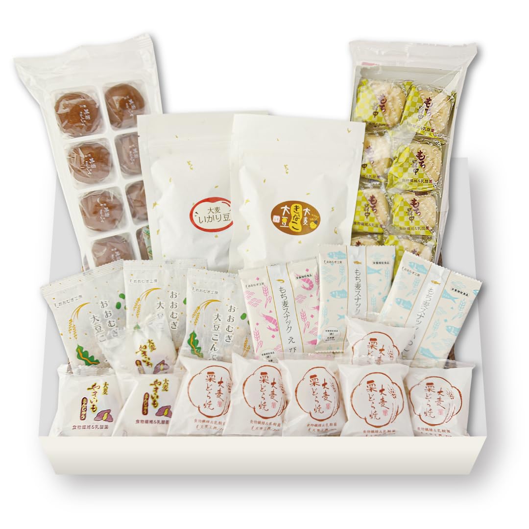 Amazon | 【おおむぎ工房】大麦和菓子の詰合せ 9種33袋入 国産大麦100