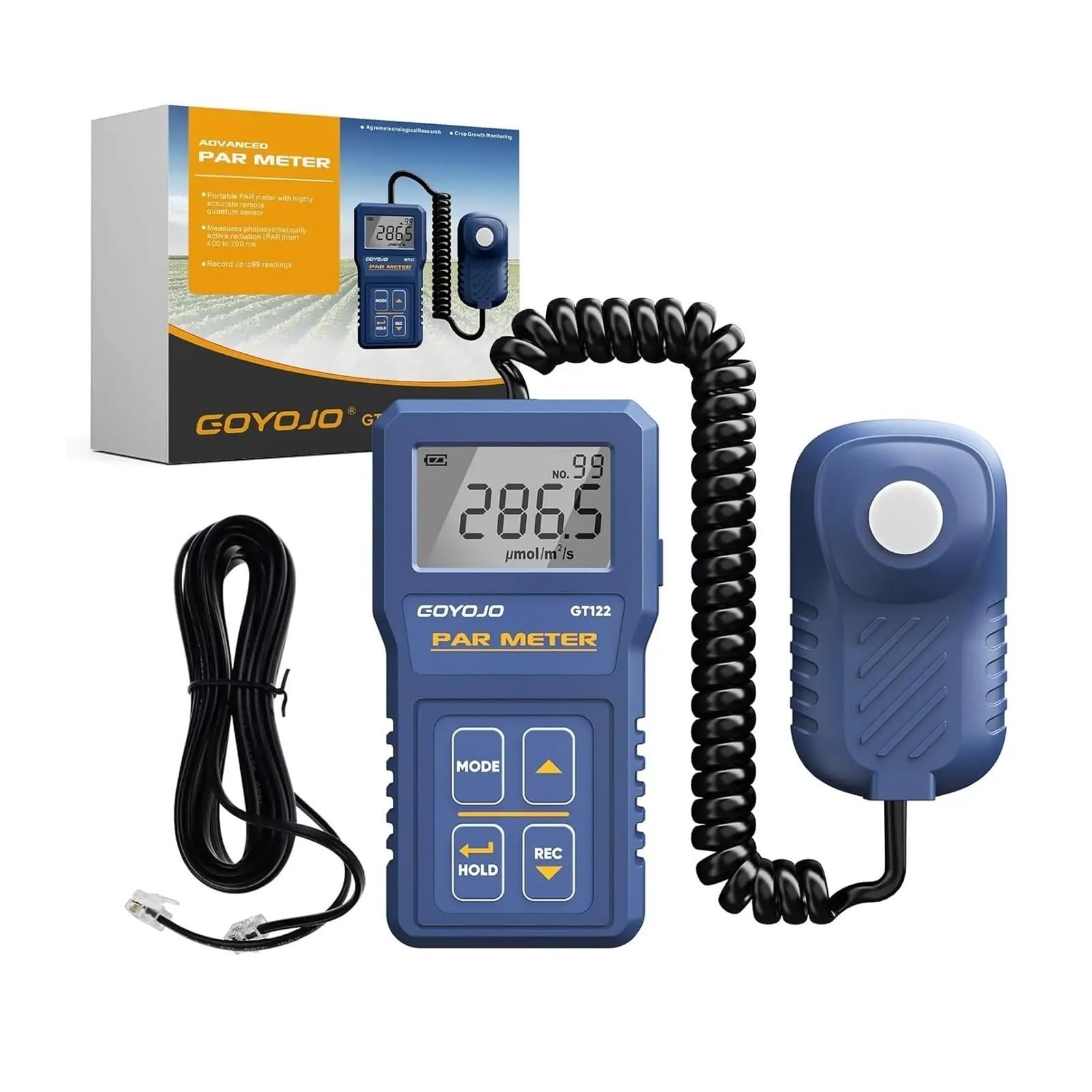 Medidor de potencia óptica, Medidor De Luz For Invernaderos Plantas PAR For Hidropónicos PPFD Medición Intensidad Alta Precisión 400-700 Nm
