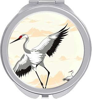 Espejo de maquillaje con grúa japonesa, espej...