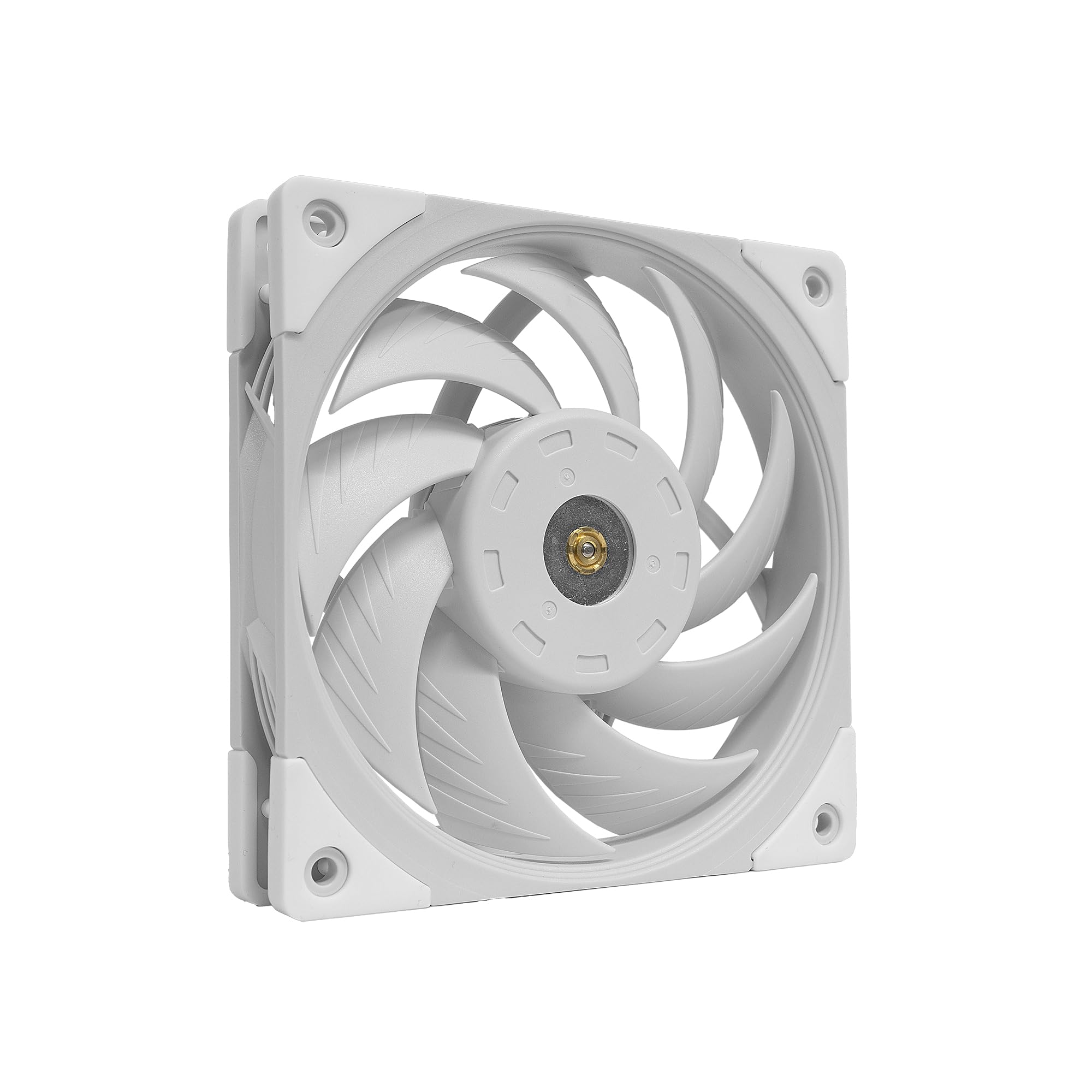 Mars Gaming MF-NC, Ventilador PC PWM 120mm, Rodamiento FDB de Cobre Hiperbalanceado, Ventilador Silencioso con Diseño de Aspas Híbridas, Ventilador Ordenador Profesional, Blanco