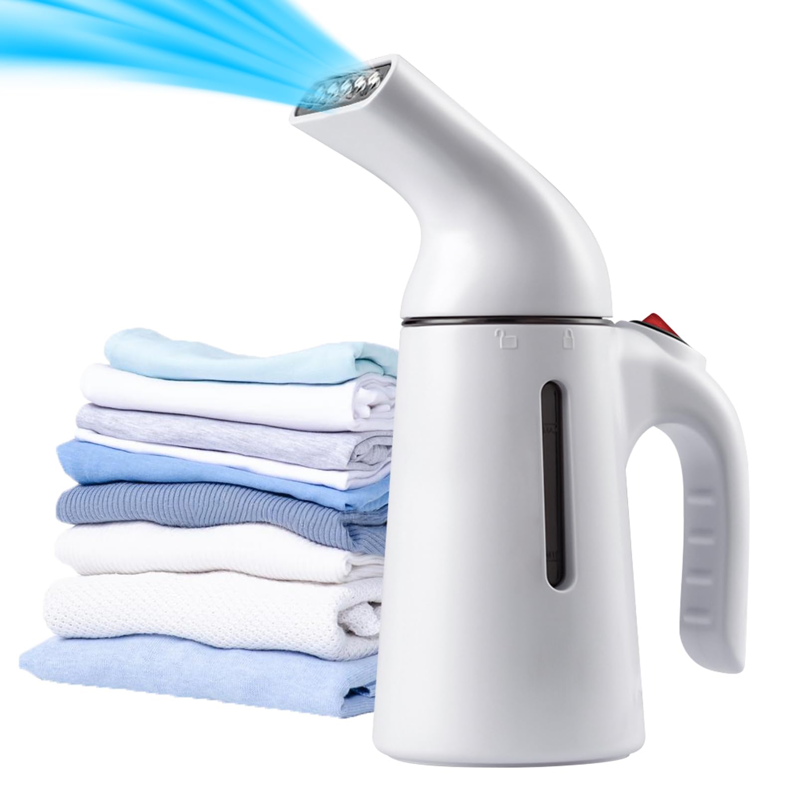 Souvik Ferro da Stiro a Vapore con Spegnimento Automatico, Riscaldamento Rapido, Rimozione Rapida Delle Pieghe, Vaporizzatore per Viaggi, Ufficio, Casa, Serbatoio da 120 ml, 700 W, Bianco