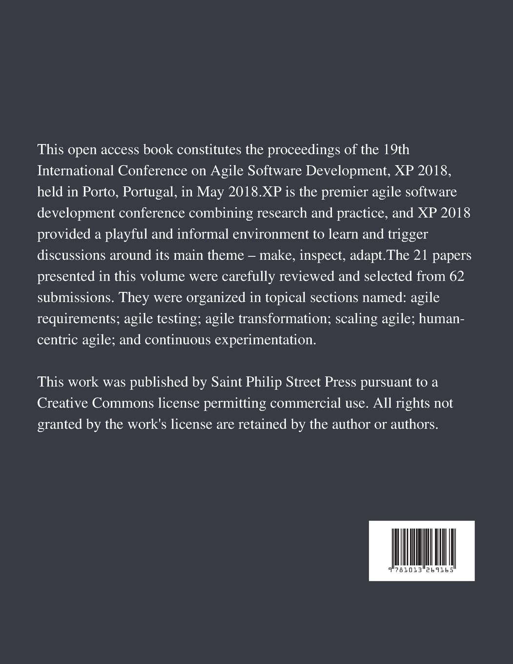 Agile Processes in Software Engineering and Extreme Programming: 19th International Conference, XP 2018, Porto, Portugal, May 21-25, 2018, Proceedings