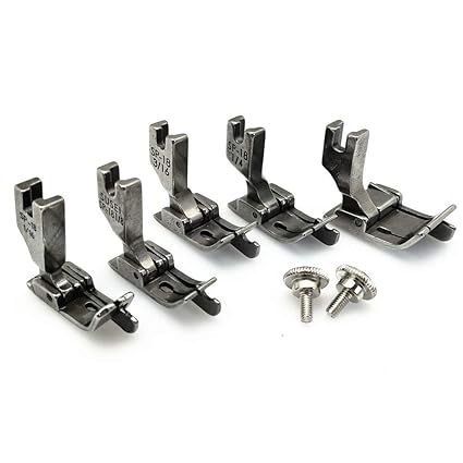 YEQIN 5Size/Set Industrial Sewing Machine Hinged Presser Foot with Right Guide #SP-18 1/16