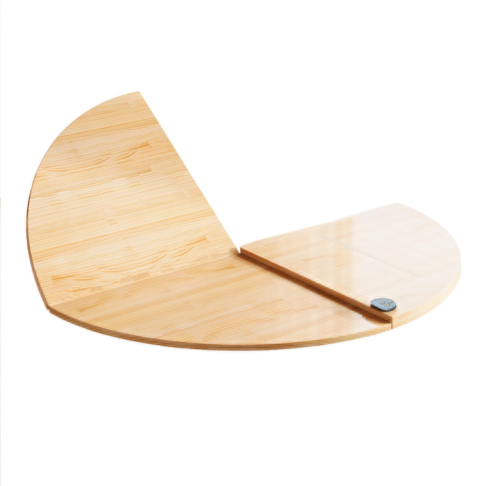 Rallonge de Table Pliable pour Recevoir 10 à 15 Personnes Plateau Rond Bois Massif 160 cm