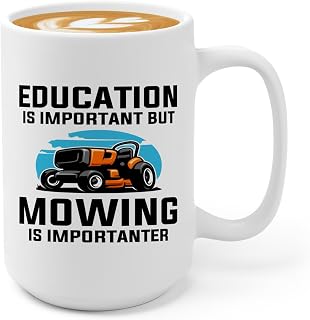 Landscaper Coffee Mug 15oz White -Education is important - Construction Worker Architecture Student Landscape Architectural Building Designer