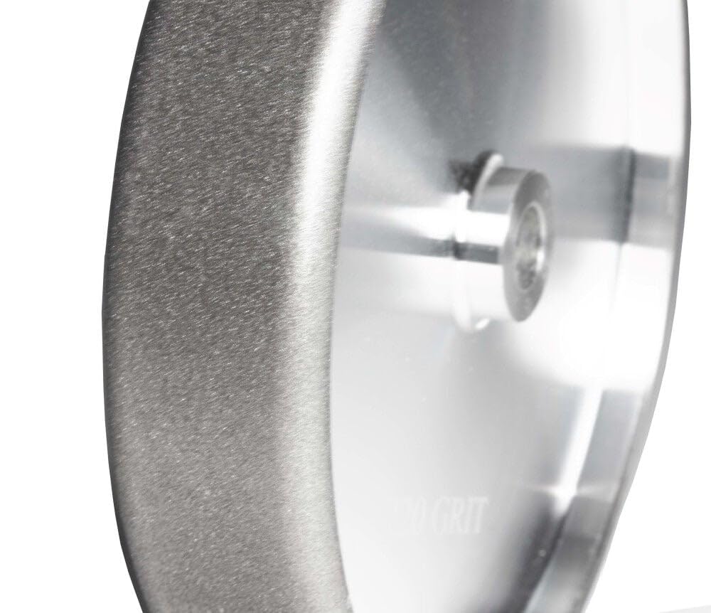 Rikon PRO Series 82-5600R CBN Grinding Wheel 600 Grit 8 inch Wheel 1-1/2 inch wide with Radius to Sharpen High Speed Steel Cutting Tools for your Woodworking Lathe