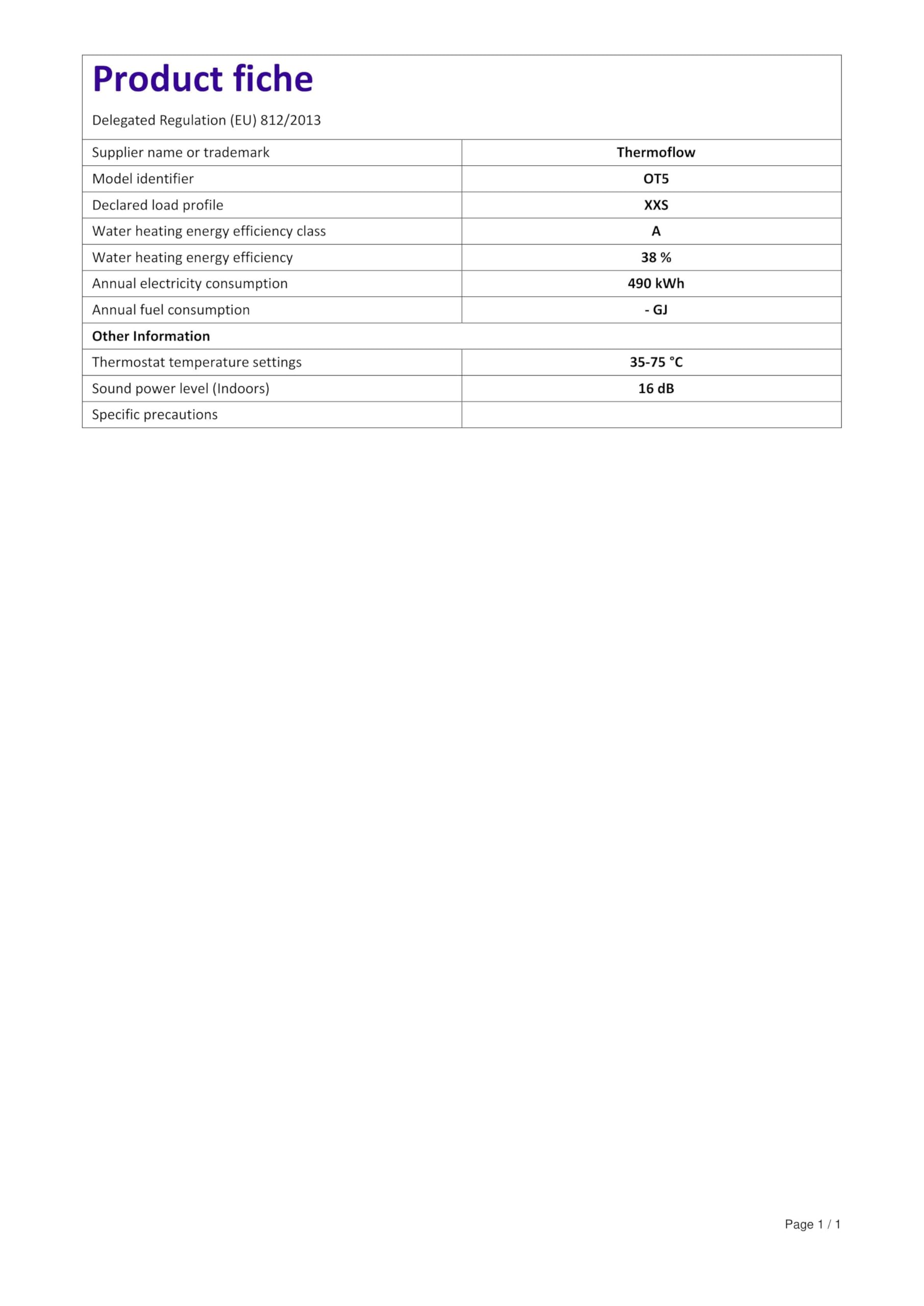 Thermoflow Übertischgerät Warmwasserspeicher 5 Liter Obertischboiler