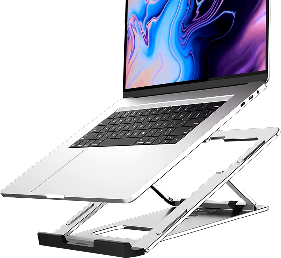PIHEN Laptop Stand for Desk, Portable Aluminum Computer Stand Riser