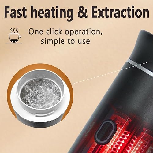 Miniatura 5 de Cafetera portátil eléctrica, portátil para viajes, cafetera de campamento 3 en 1 para cápsulas NS y café molido, cafetera de auto con calefacción