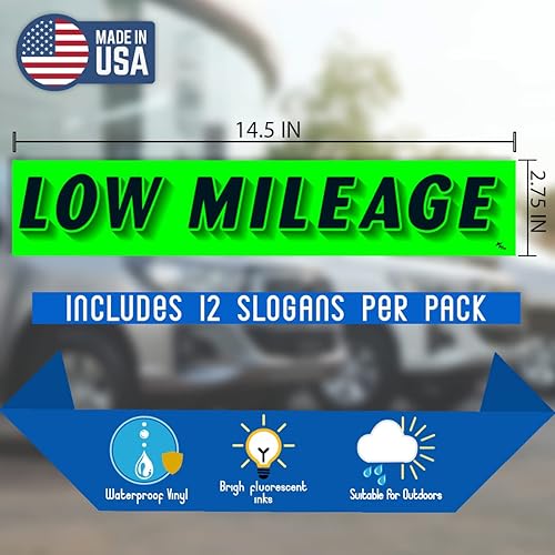 Miniatura 4 de Versa Tags - Calcomanías con eslogan para parabrisas, paquete de 12 calcomanías extra limpias, 12 unidades de eslóganes de propietario, 12 unidades