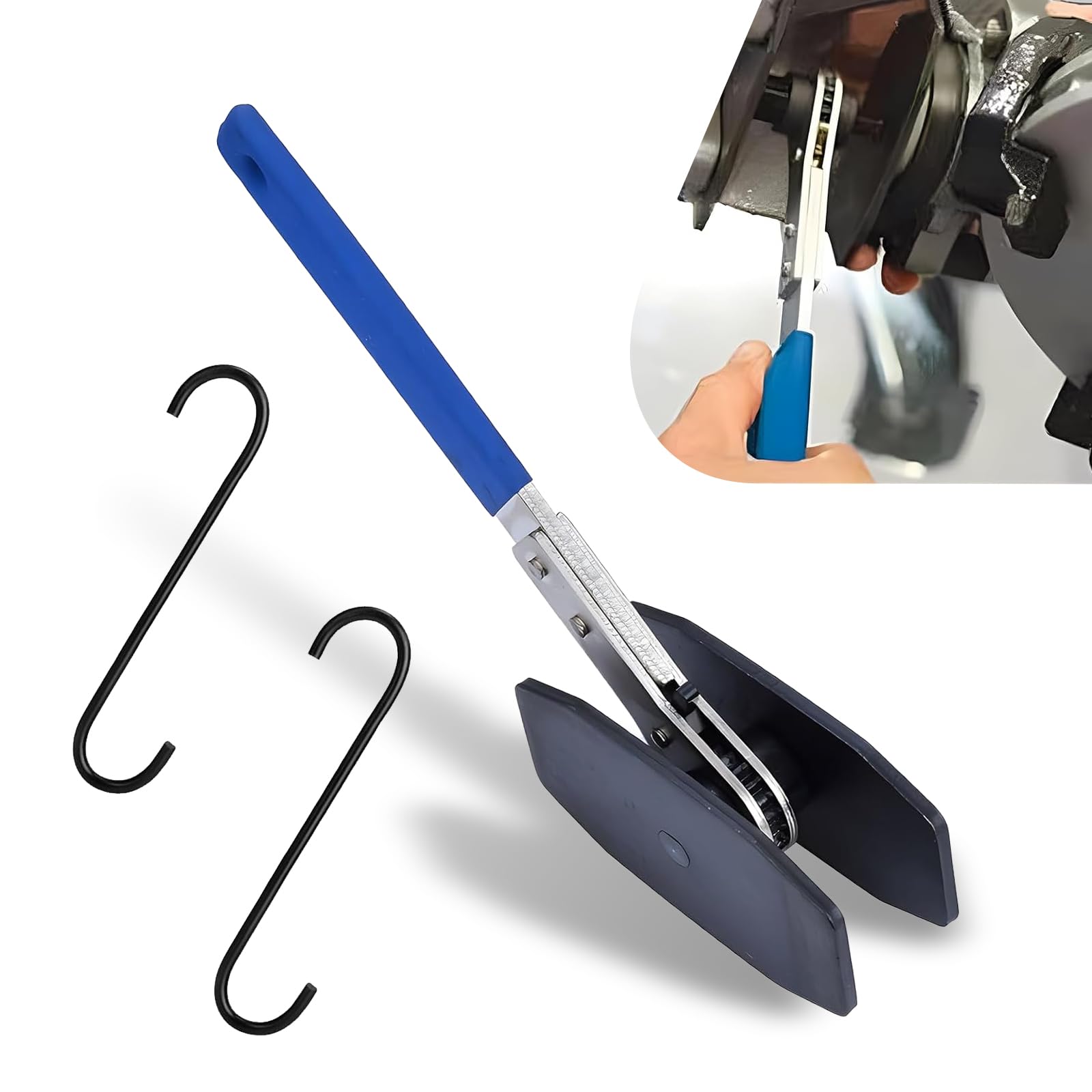 Pack-1 Disc Brake Piston Compressor Wrench, 4 In 1 Disc Brake Piston Separator, Car Brake Caliper Press Tool, Universal Repair Accessories (Blue & Black)