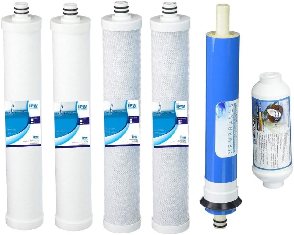 IPW Industries, Inc. - AC-30 Compatible Reverse Osmosis Replacement Water Filters - Carbon Block, Sediment, Inline Water Filter Cartridge & Membrane