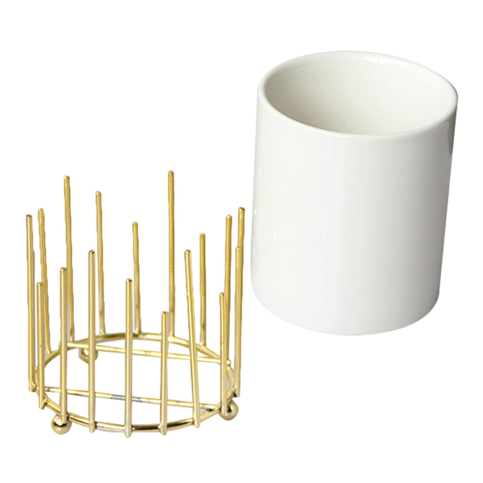 Soporte para utensilios de cocina dorado GLEAVI para lucir cubiertos en el banco de trabajo moderno