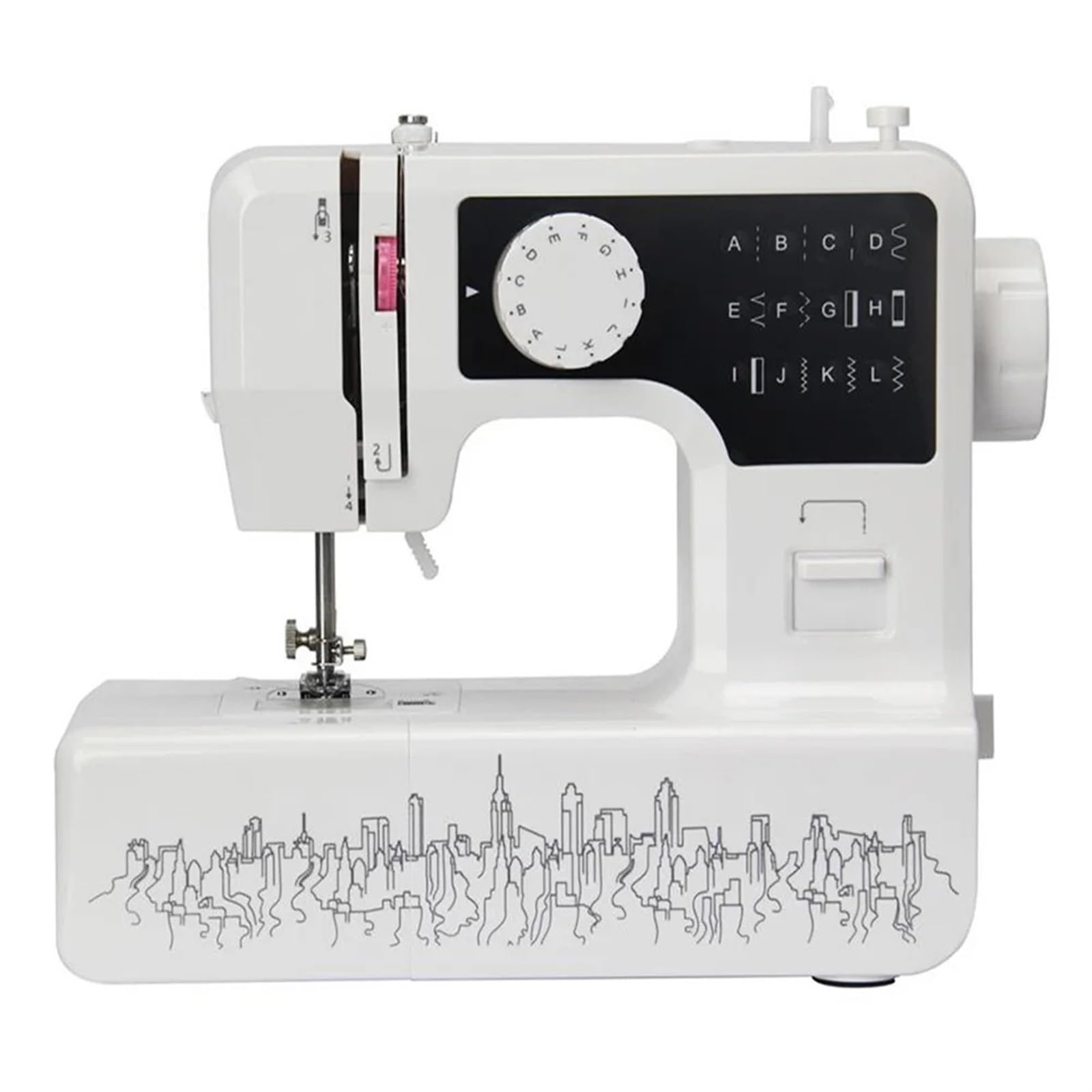 Edede One Color Sewing Machine, Mini 12 Stitches Sewing Machine Household Multifunction Double Thread And Speed Free-Arm Crafting Mending Led