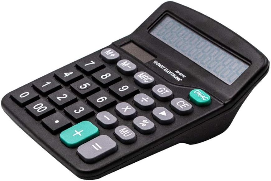 Release 2in1 Battery or Solar Powered 12 Digit Electronic Calculator School Students Office Stationary Calculating Commercial Tool