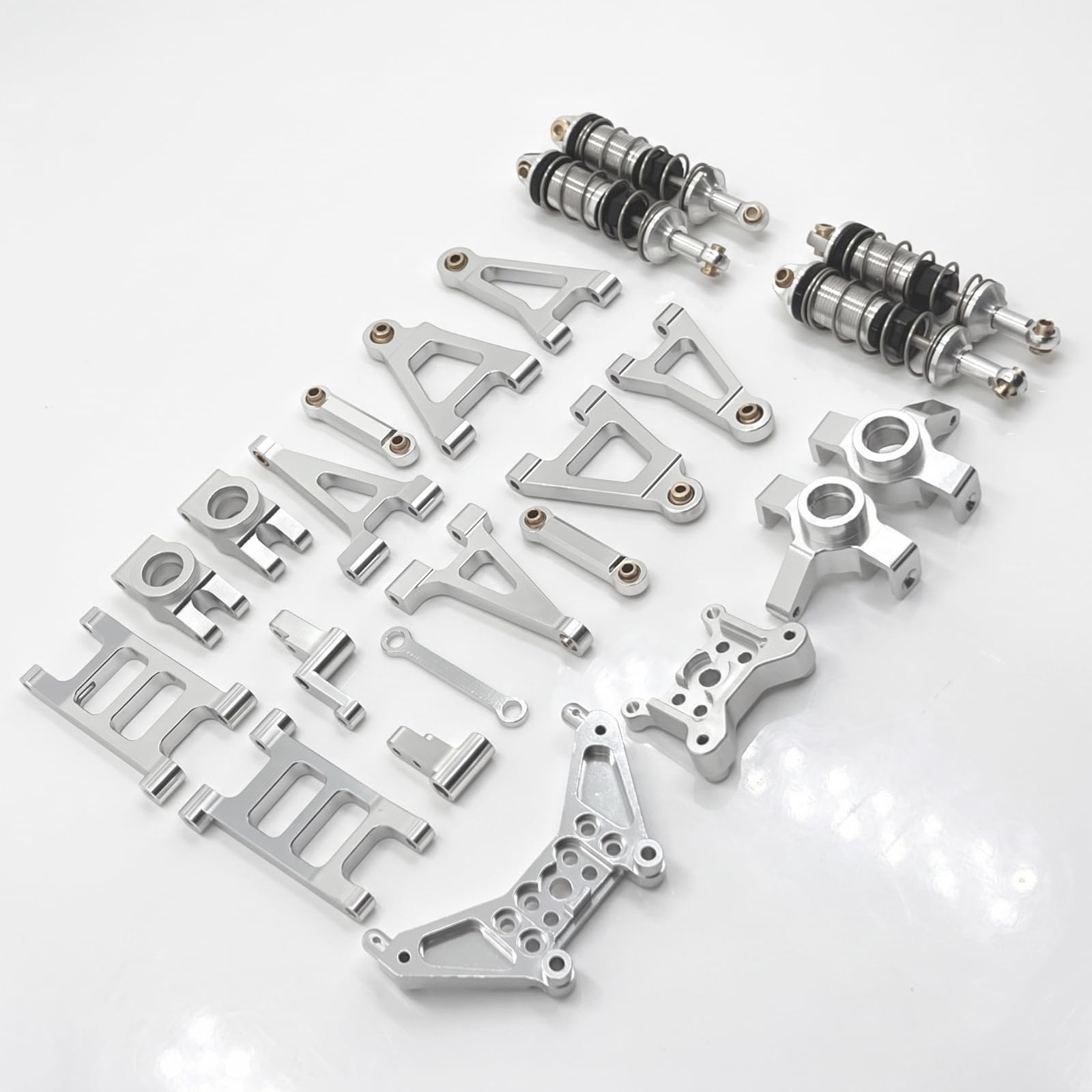 Kit Repuesto con Amortiguador Metálico Piezas RC Resistente Repuestos para Molistas, Tuning, Rojo
