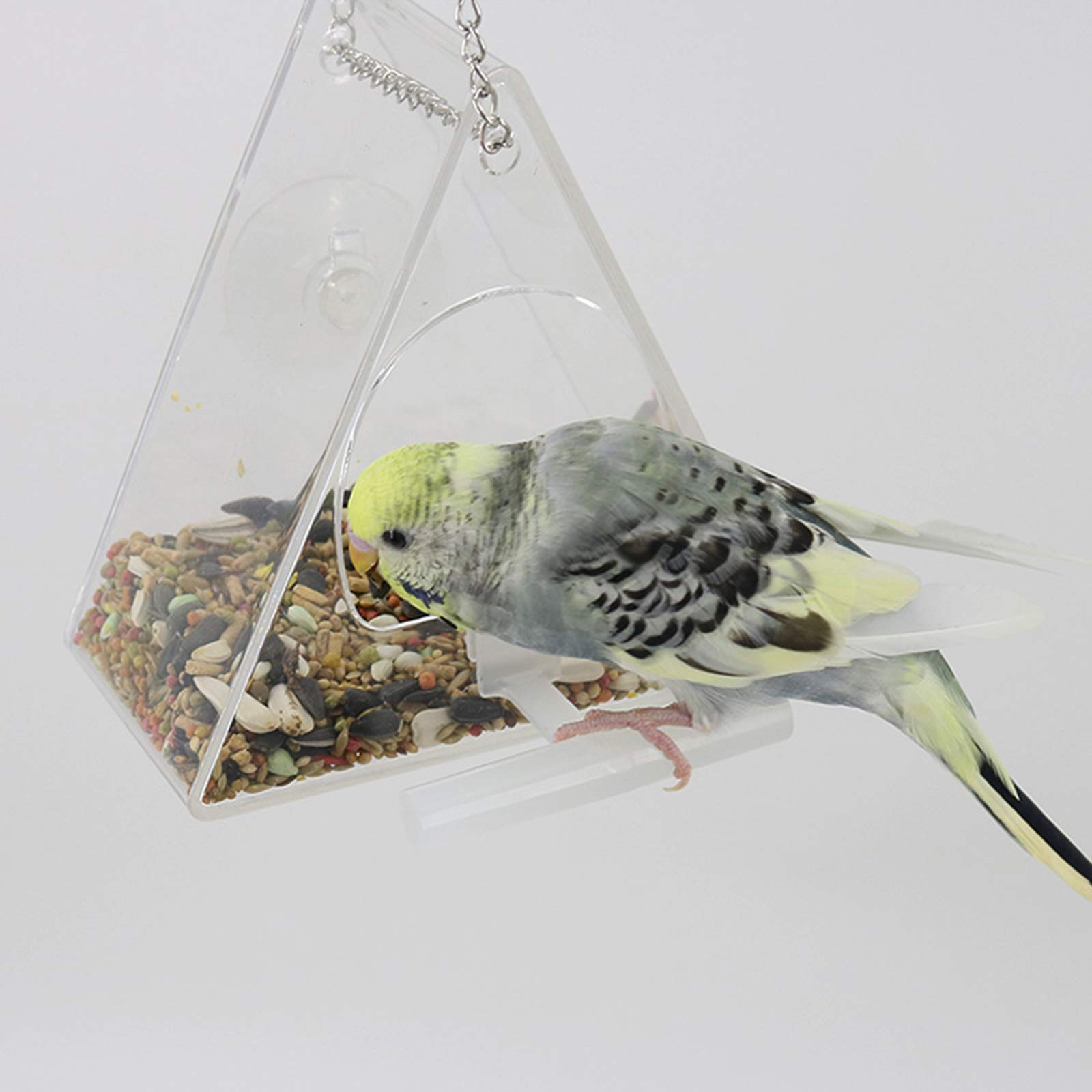 Mangiatoia Per Uccelli Da Finestra In Metallo | Stile Rame Antico | Grande Capacità 1.7 Libbre | Facile Da Pulire - Foto 2
