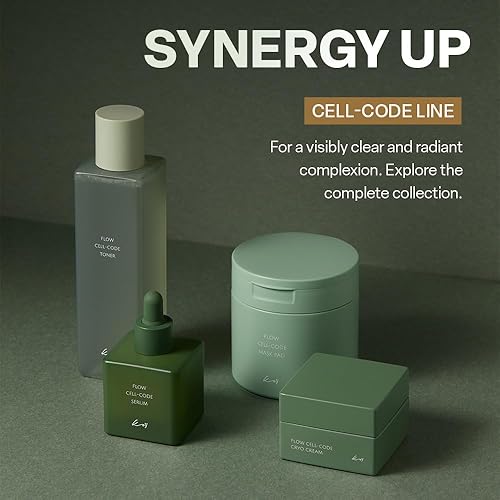 Miniatura 5 de KOY Flow Cell-Code Serum - Suero facial de regeneración de la piel, Crithmum Maritimum(Rock Samphire), agua de rosas, agua de oxígeno para