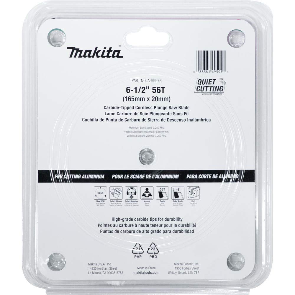 Makita B-56770 Specialized Piła 165 x 20 x 56z, 1 V, 165 x 20 mm