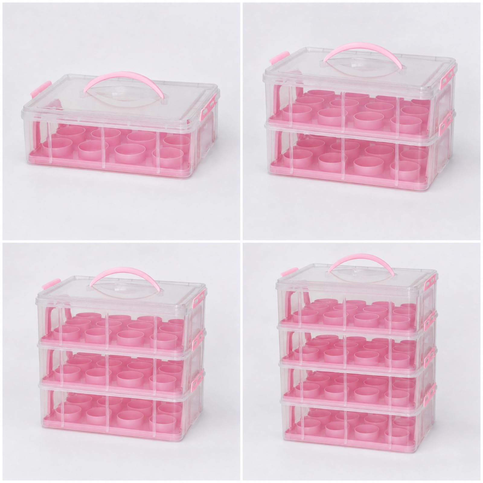 Caja para con Tapa Caja Transdora Muffins Resisn Recipien Almacenamiento para Pasleros, Reposría Casera, 3