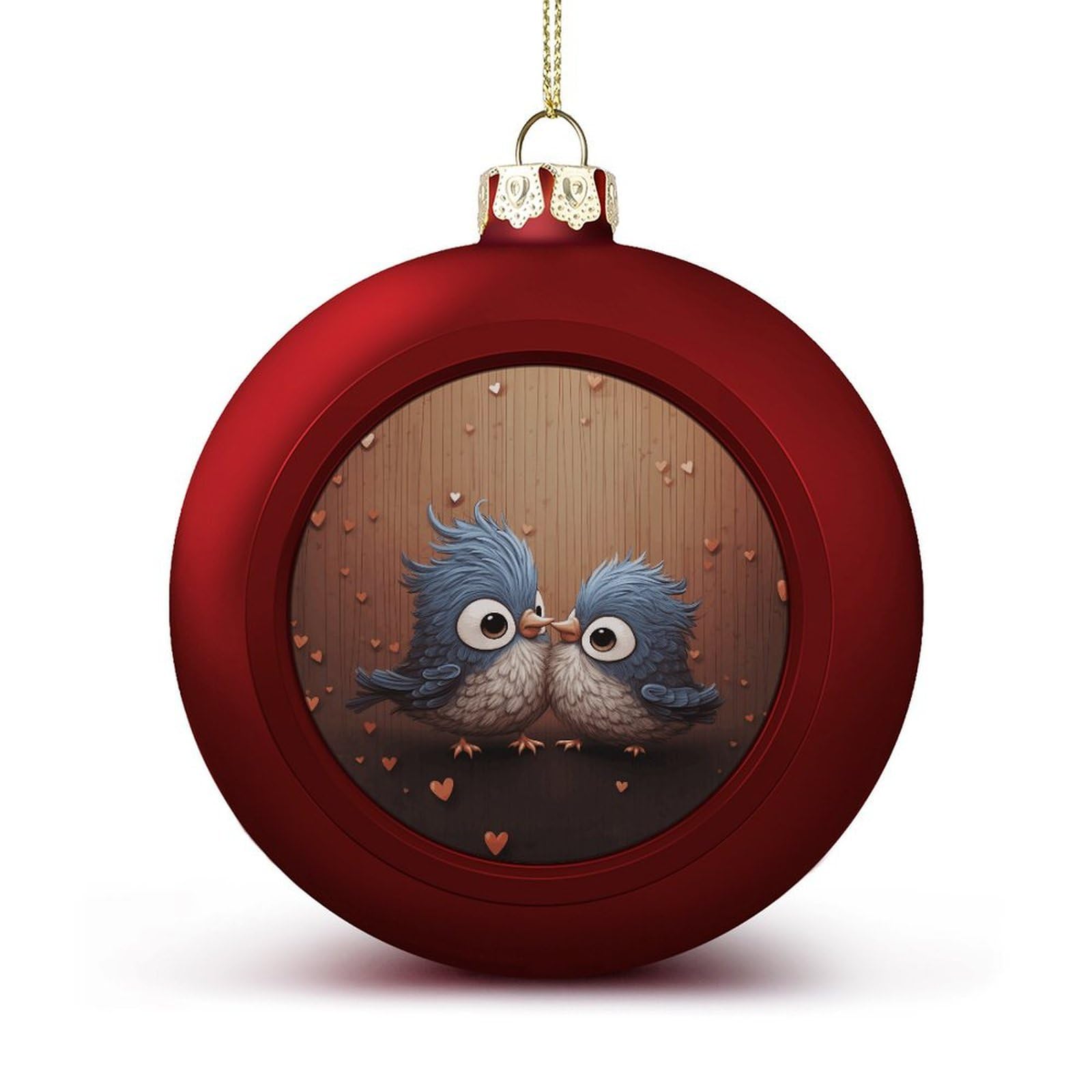 Boule de Noël en plastique incassable et suspensions sapin motif rayures