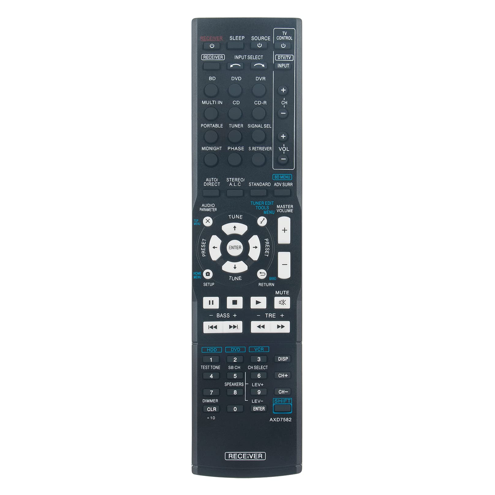 AXD7582 Remote Control Replaced fit for PIONEER AV Receiver Home Theater VSX-420-S VSX-420-K