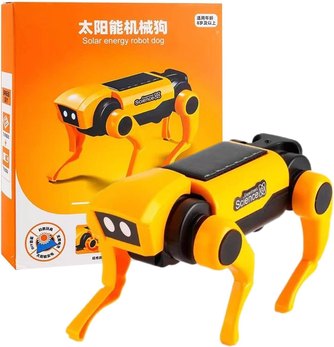 Fawoonu Electronic Dog Toy | Mechanical Robot Toy | Electronic Robot Kit - Solar Powered Robotics - Science Experiment Kit Solar Mechanic Dog - Learning Educational Science - Enhance STEM Skills & Cre