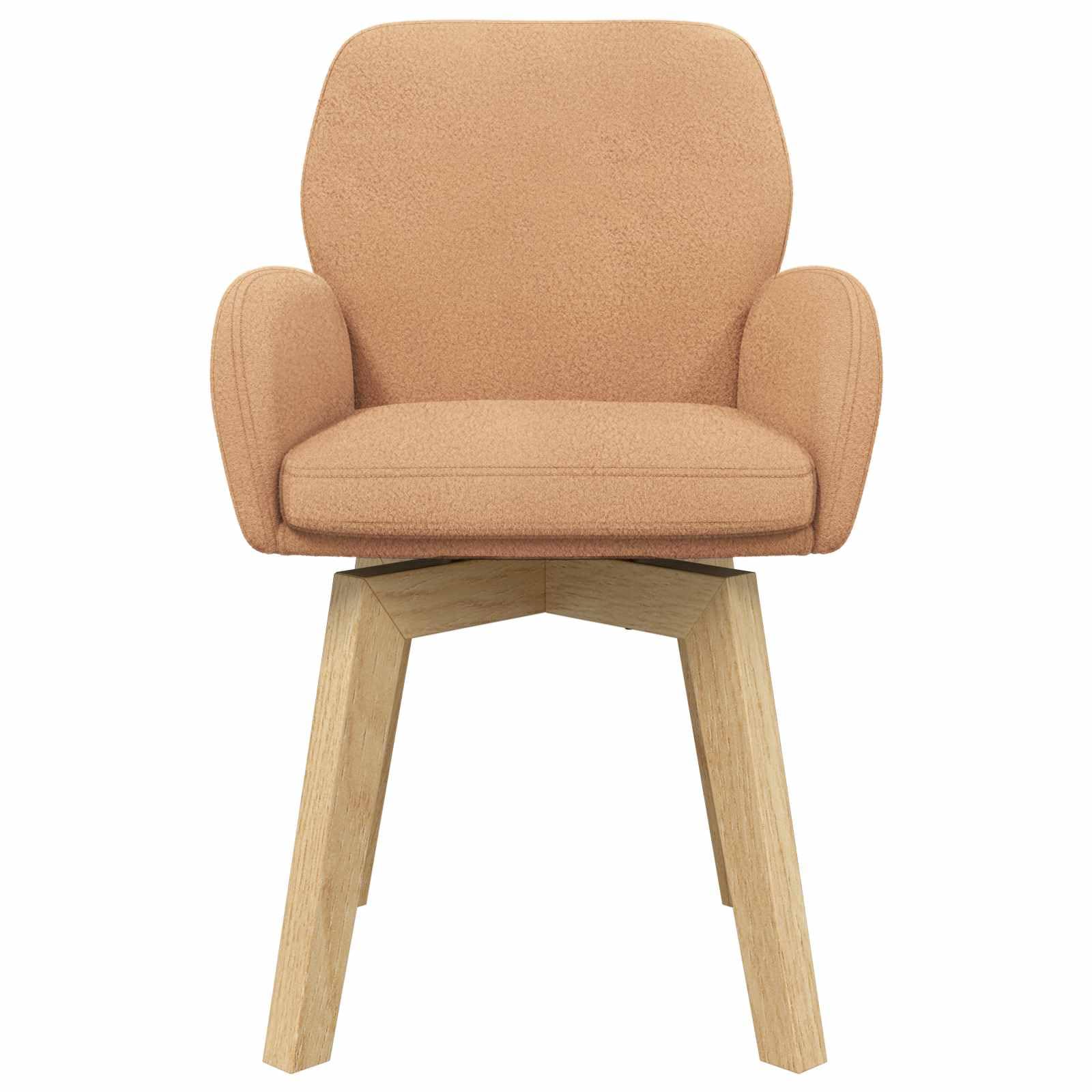 Fengshui Krzesło obrotowe do jadalni 4 szt. Boucle Beige 54x58x87 cm