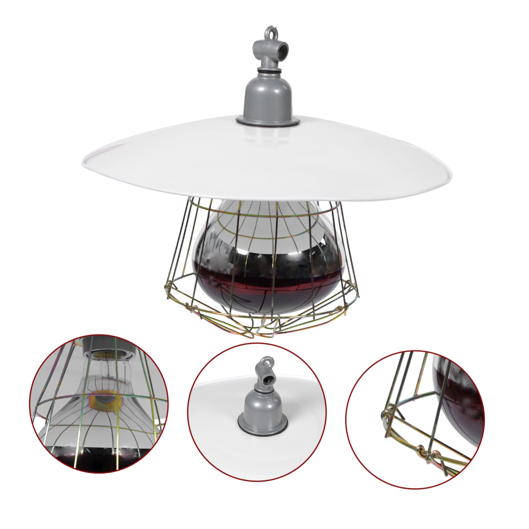 TOYANDONA Haustier Heizlampe aus Metall und Aluminium mit Gutem Heizwirkung und Schutz gegen Verbrennung für Nutztiere im Viehbrutkasten oder Kleinen Schweinekäfig Zufällige Farbe