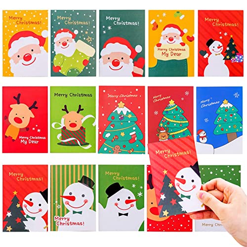 Mini Cuadernos Navidad,Osuter 20 Piezas Libretas Navideñas Cuaderno de Bolsillo Notas Portátiles Cuadernos de Redacción con Navidad Patrón para Niños Regalo de Fiesta Registro