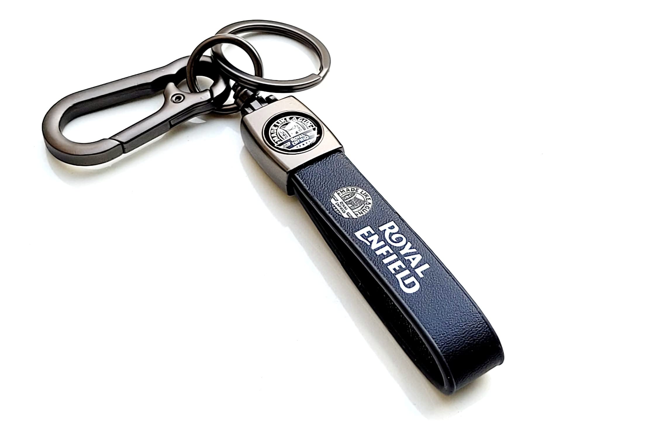 PRESENTS LEATHER KEYCHAINS AND KEYRINGS COMPATIBLE WITH CAR AND BIKE (ROYAL ENFIELD)-picture-24