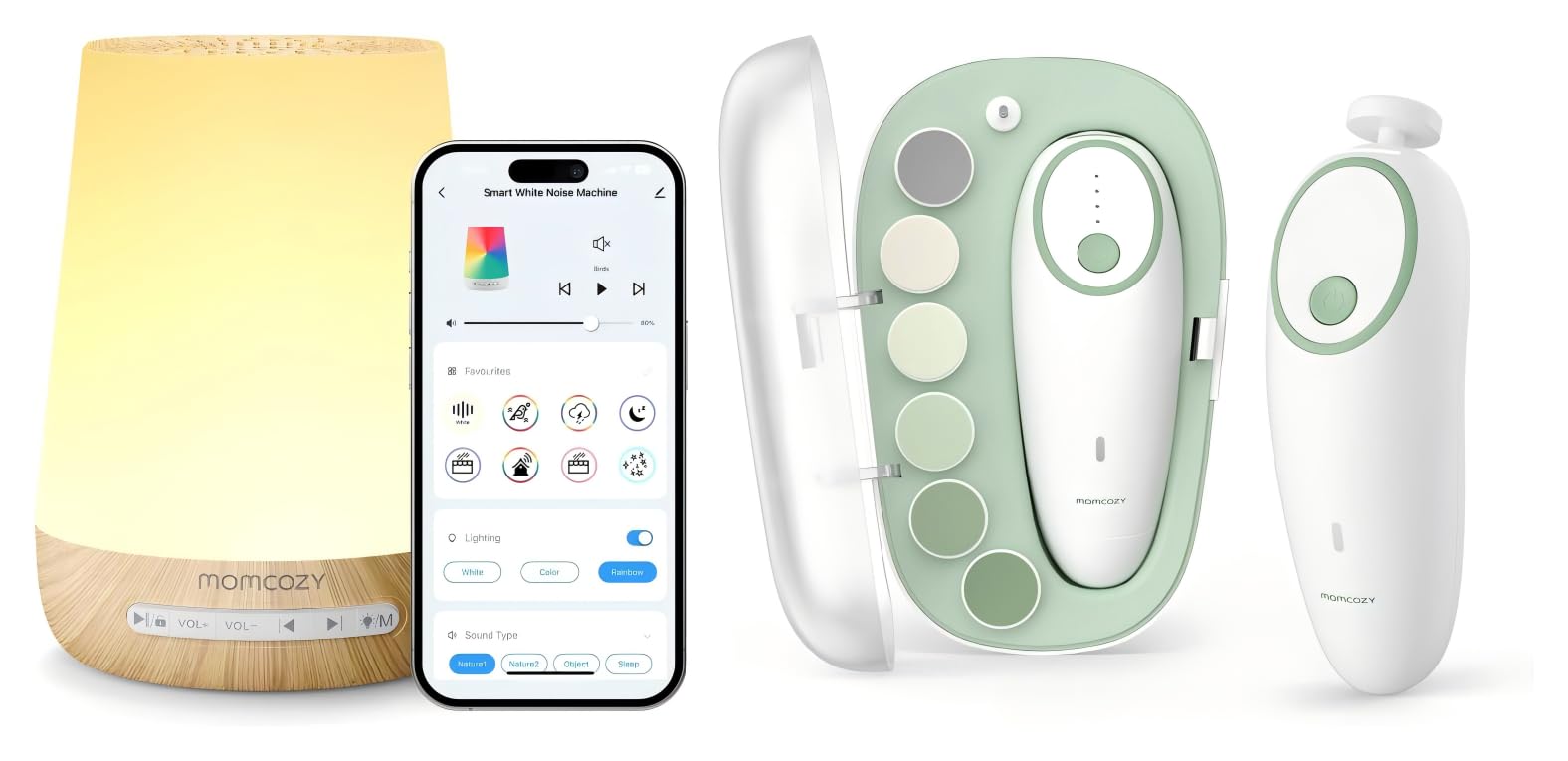 Momcozy Machine à bruit blanc & Lime à Ongles Électrique
