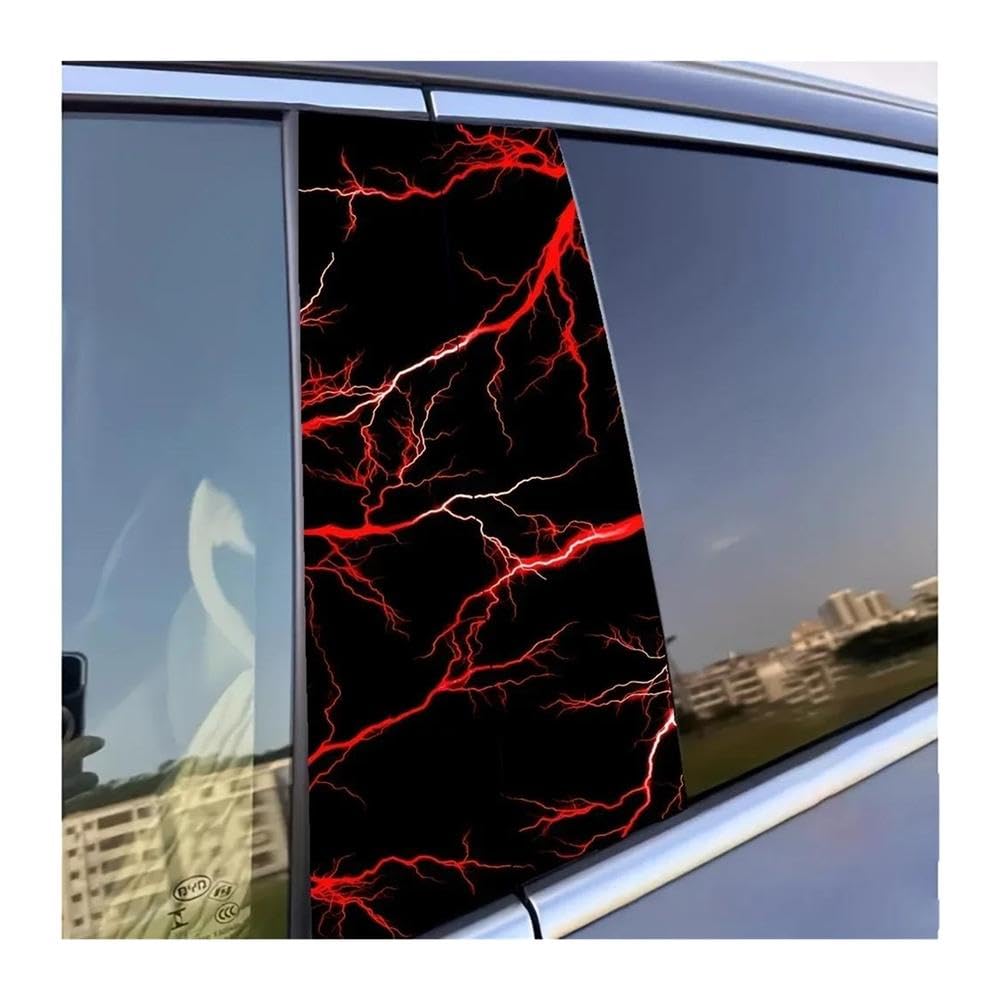 Autocollants pilier central de voiture sticker vinyle rouge étanche