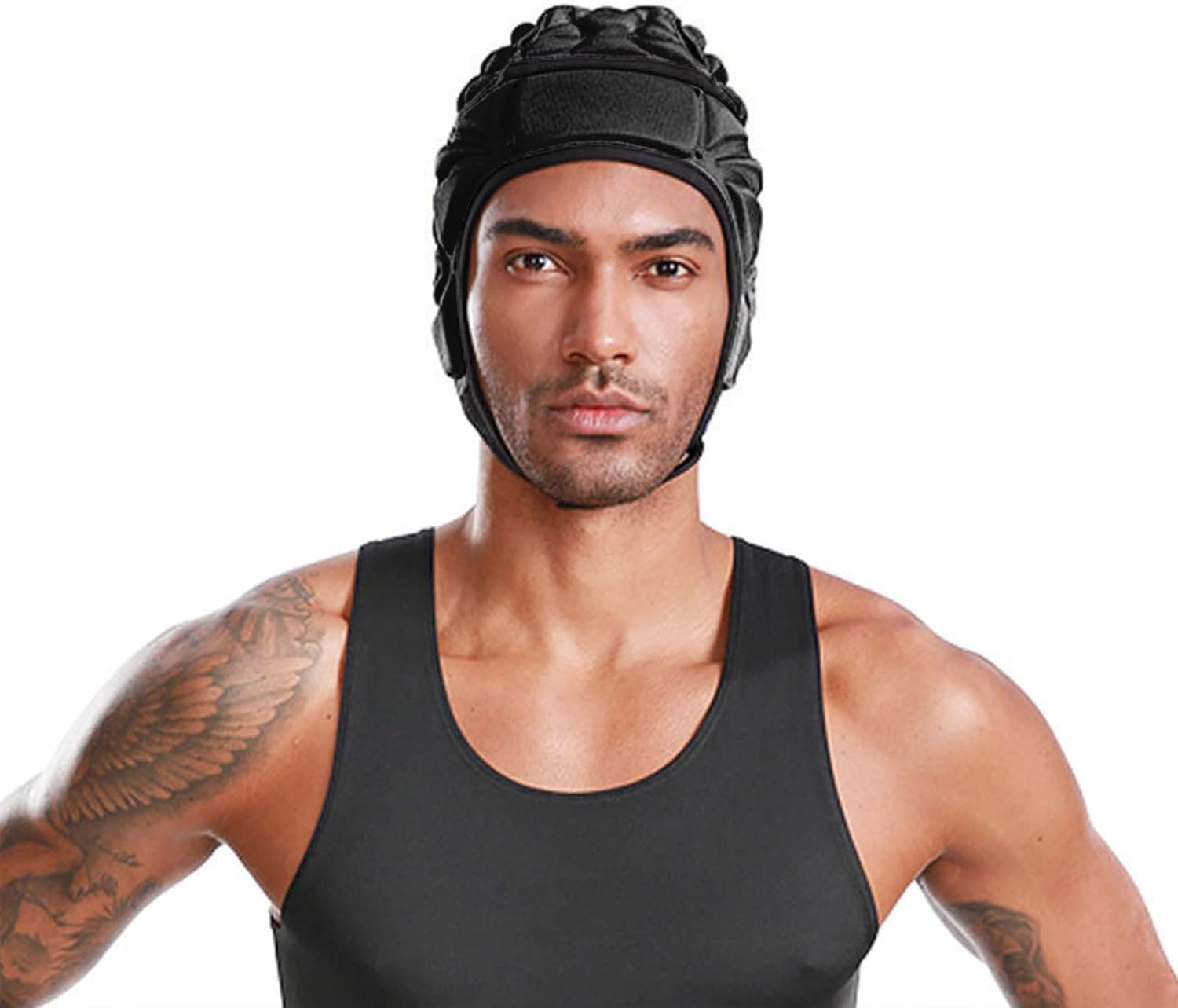 Soft Shell Rugby 7v7 Football Helmet Foam Padded Scrum Cap Headgear Autism Safety Bump Hat Head Support Protector Adjustable Flag Football Soccer Goalie Helmet for Youth Kids Adults - Image 7