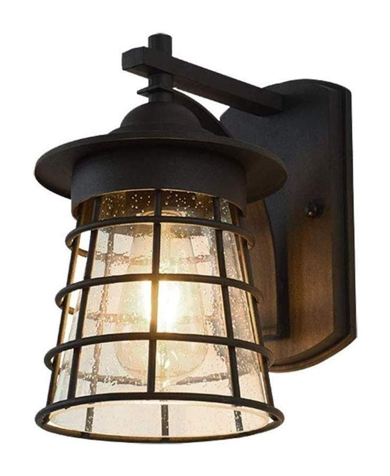 Lampe murale extérieure suspendue en verre pour jardin et escalier de patio