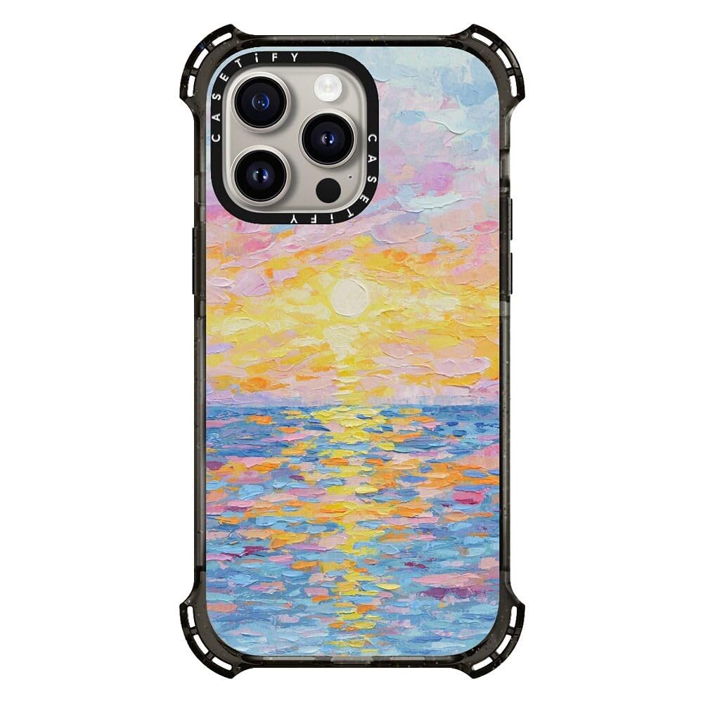 Coque iPhone 15 Pro Max CASETiFY Bounce premium givrée noir MagSafe