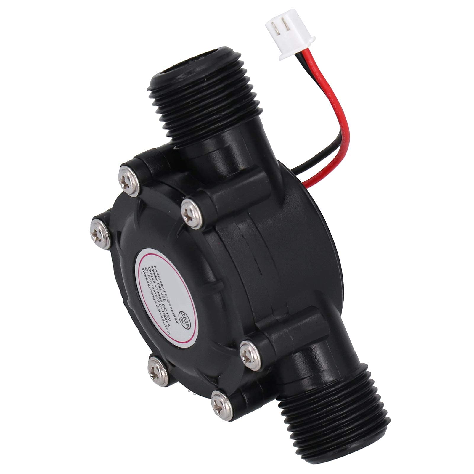 Turbine Hydraulique Générateur de Turbine à Eau DB-268, DC 12V Micro-turbine hydraulique Générateur d'eauAvec Filetage Mâle G1/2in, Pour Douche Lumineuse, éCran de Douche LED