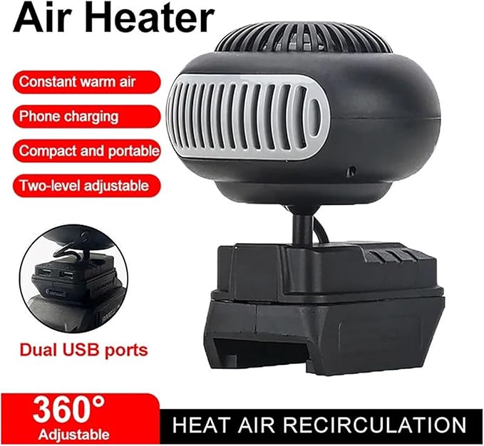 Calefactor Eléctrico Portátil para Auto 12V con Ventilador y Desempañado miniatura 6