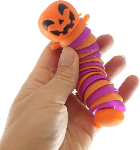 Miniatura 4 de 2 Halloween Jack O Lantern Pumpkin Fidget - Wiggle articulado articulado movimiento Holloween juguete (colores aleatorios)