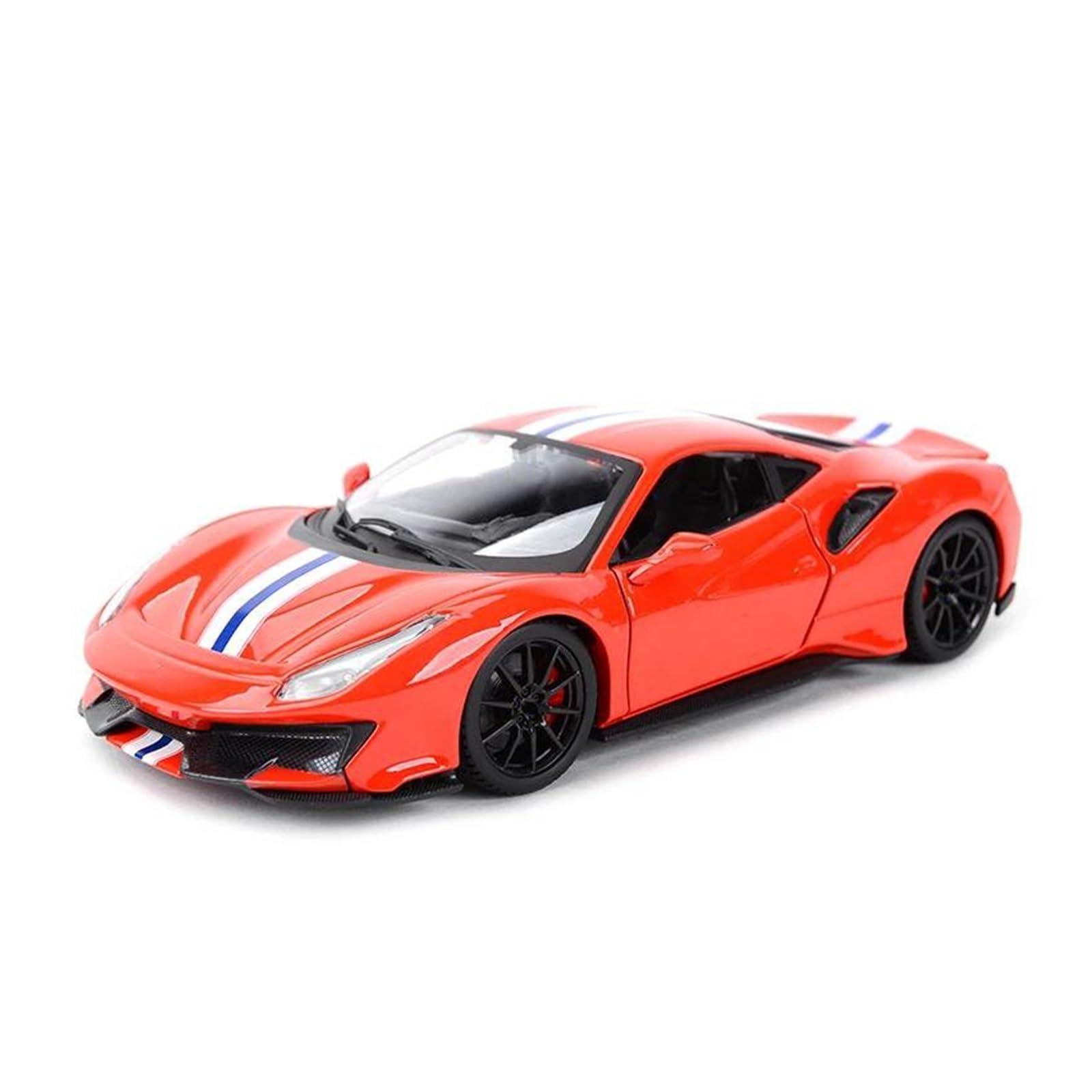 BANKOTO Diecast Car 1:24 For Ferrari 488 For PIsta Sports Car Model Static Die Cast Vehicles Collectible Collectible(Red)