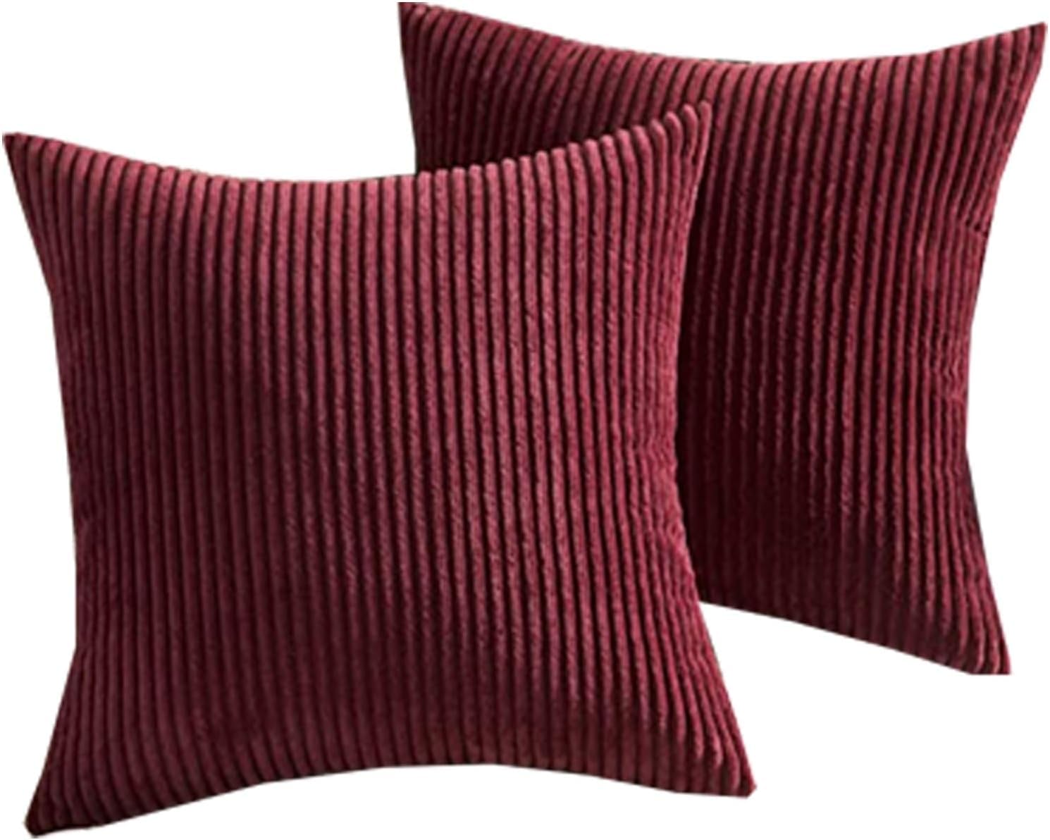 TNBCCXN Cushion, Cushion Cover,Pillow Cover,Corduroy Pillowcase with Zipper,Ultra-Soft Striped(45 * 45cm)