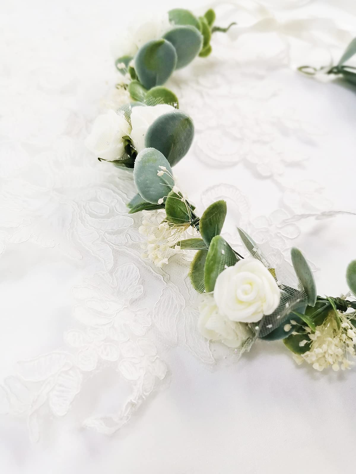 Amazon.com: Dlynmoo Flower Crown Floral Wreath Headband Floral 