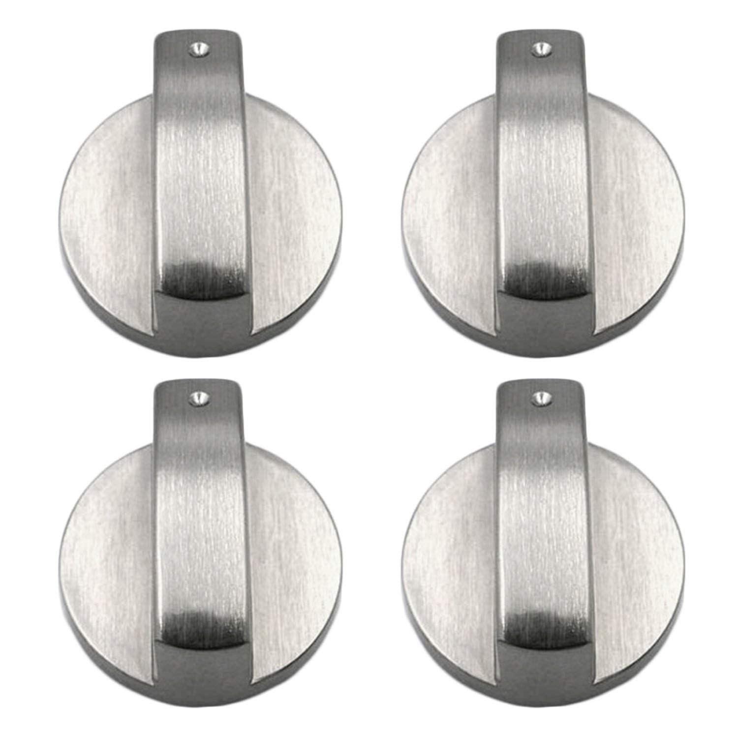 Manopole Fornelli Gas Universali In Argento 6mm - Set Da 2 Pezzi Per Cucina