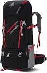65L Waterproof Hiking Camping Backpack with Rain Cover, Outdoor Sport Travel Daypack for Climbing Touring